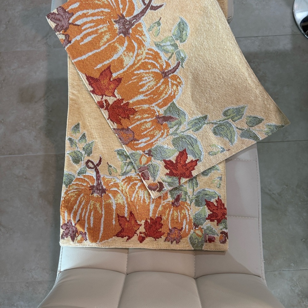 Floral Embroidered Table Runner